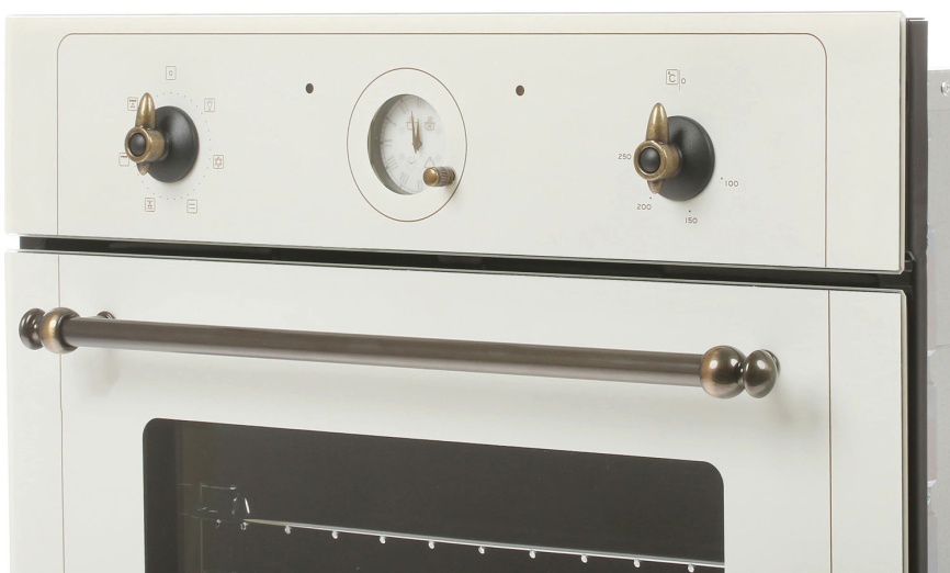 Электрический духовой шкаф De luxe 6006.05эшв-060 59 см, 58 л гриль конвекция, топленое молоко фото 4