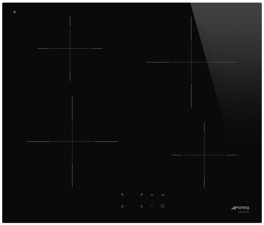 Электрическая варочная панель Smeg SI2641D 60 см, 4 конфорки, черный фото 1