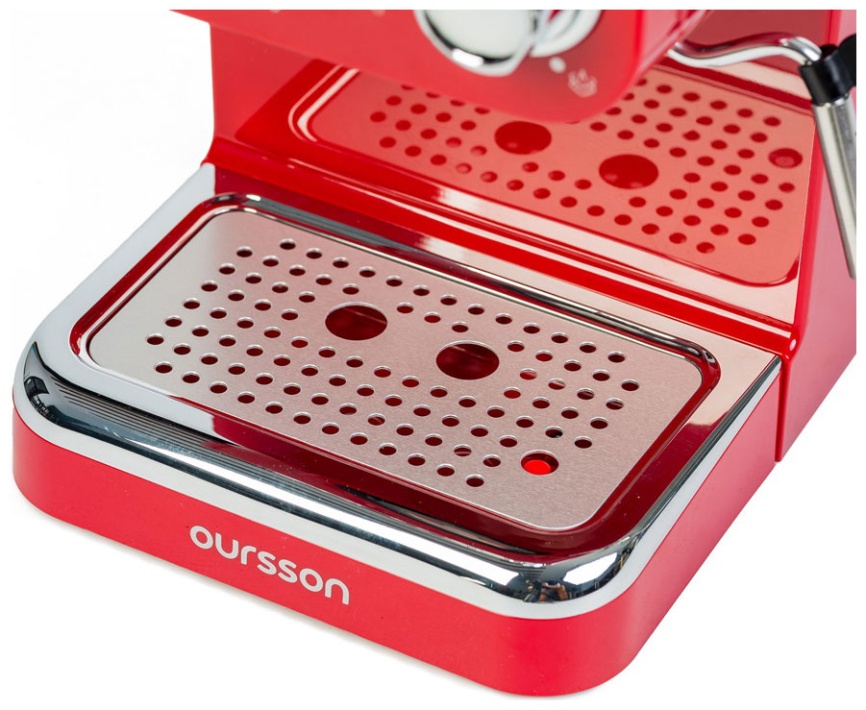 Кофеварка Oursson EM1510/RD 110 Вт, с подогревом чашки, красный фото 4