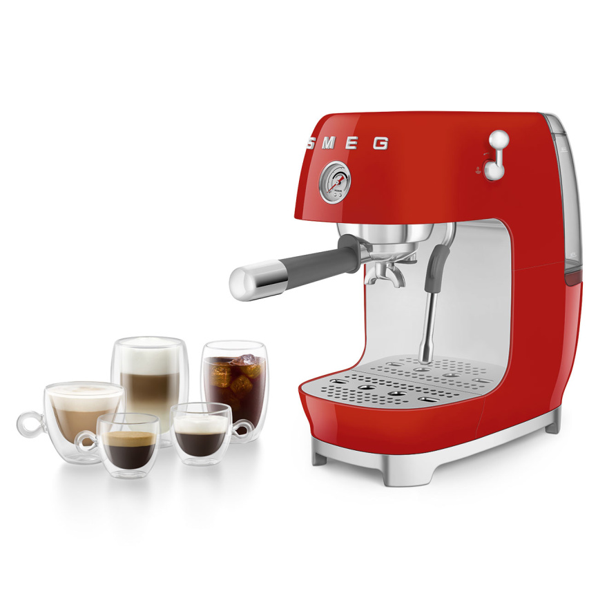 Рожковая эспрессо кофемашина SMEG ECF03RDEU фото 10