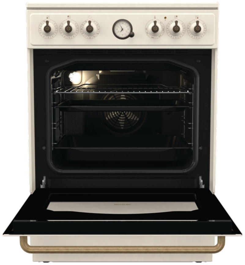 Электроплита Gorenje GECS6B70CLI 60 см, 71 л, 4 конфорки, бежевый фото 2