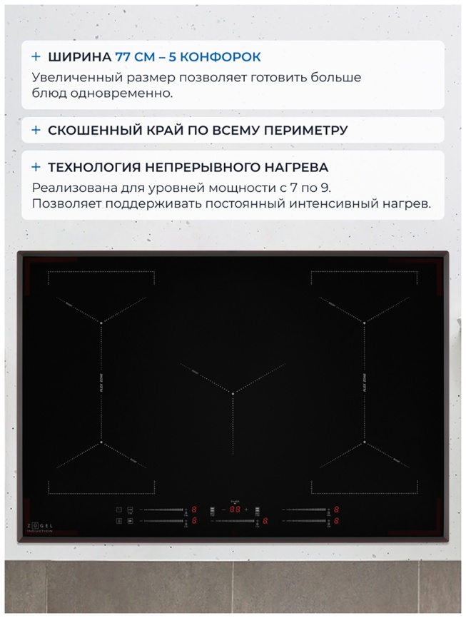 Электрическая варочная панель Zugel ZIH617B фото 5