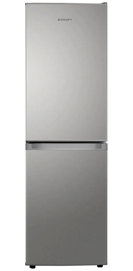 Двухкамерный холодильник Kraft KF-NF272X No frost, серый металлик фото 1