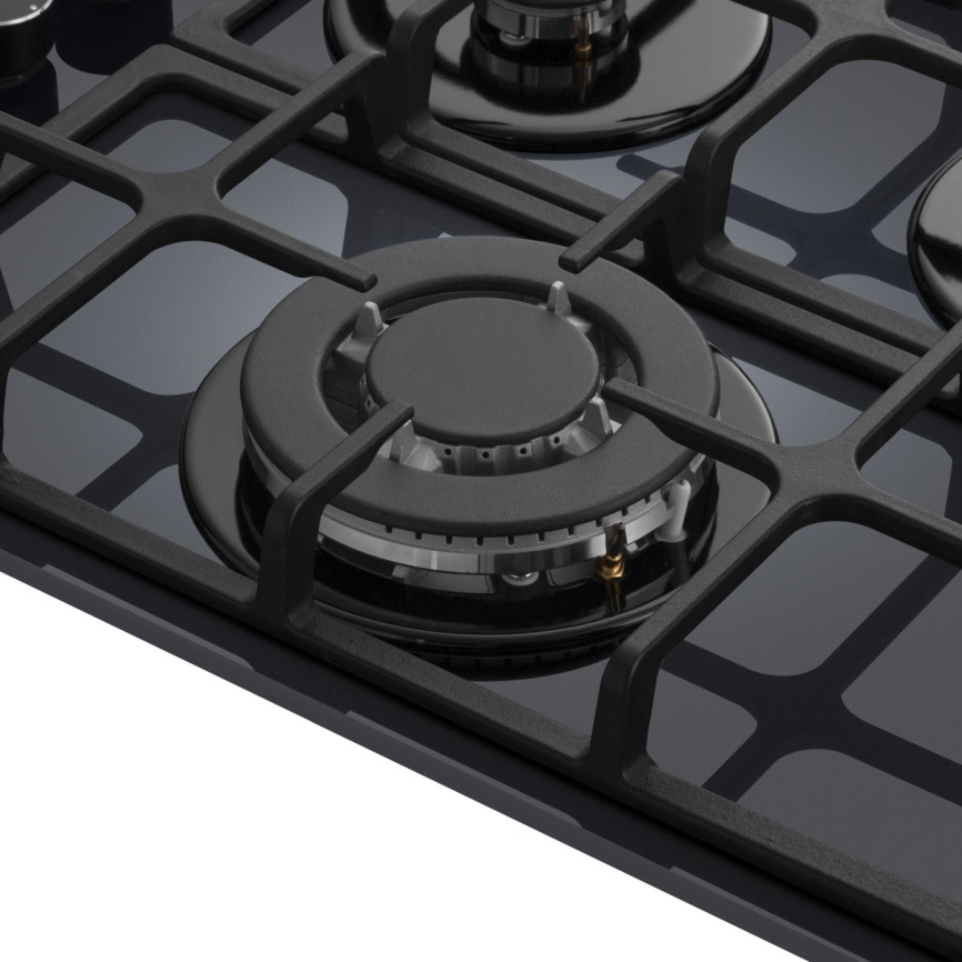 Газовая варочная панель Meferi MGH604GR GLASS ULTRA 60 см, 4 конфорки электроподжиг газконтроль, серый фото 10