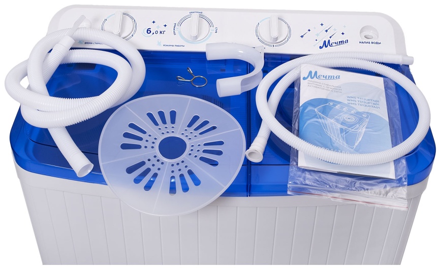 Активаторная стиральная машина Мечта WMS T613UPTA01 6 кг, белый, синий фото 17