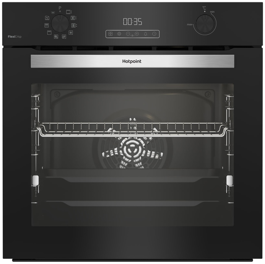 Электрический духовой шкаф Hotpoint FE8 1231 SMP BLG 59 см, 72 л, гриль и конвекция, черный фото 1