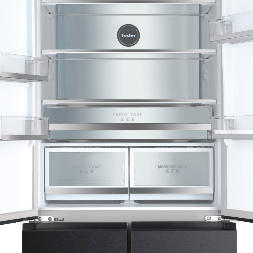 Многокамерный холодильник Tesler RFD-427BI SPARKLING GREY No frost, серый фото 11