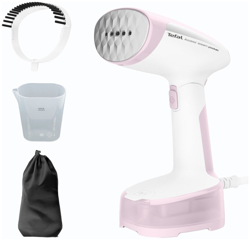 Ручной отпариватель Tefal Access Steam Pocket DT3050E1, белый/розовый фото 9