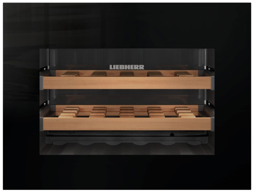 Встраиваемый винный шкаф Liebherr WKEgb 582-26 001 черное стекло фото 2