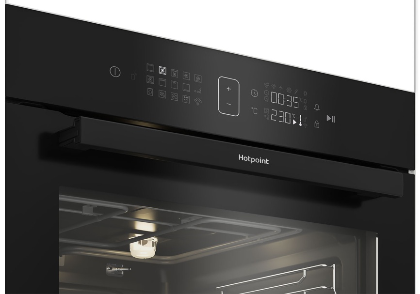 Электрический духовой шкаф Hotpoint FE8 1352 SMP BLG 59 см, 72 л, гриль и конвекция, черный фото 3