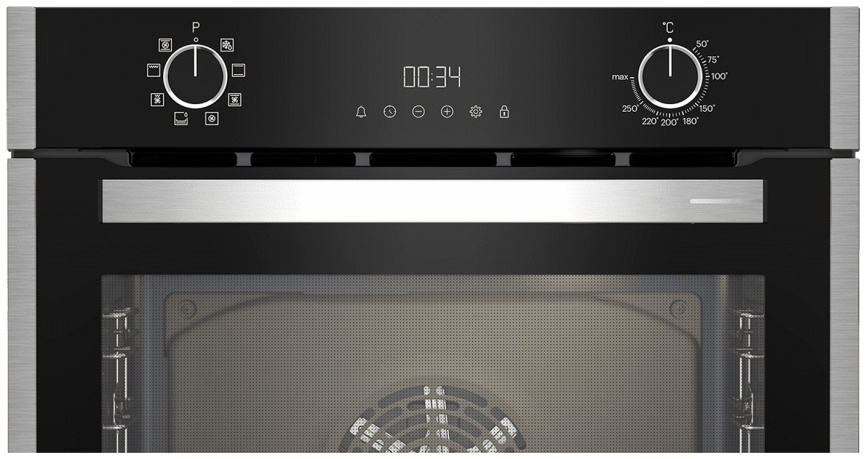 Электрический духовой шкаф Grundig GEBM19300BC 59 см, 72 л, гриль и конвекция, черный фото 2