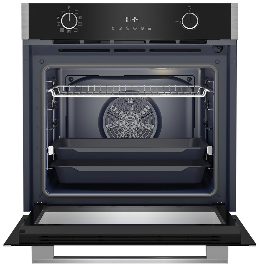 Электрический духовой шкаф Grundig GEBM19300BMP 59 см, 72 л, гриль и конвекция, черный фото 3