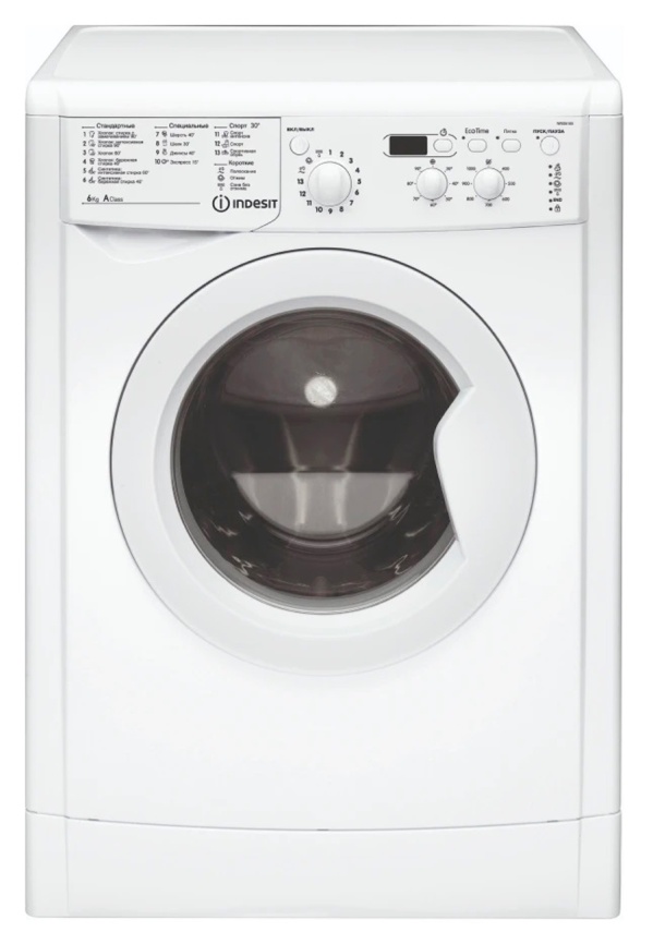 Стиральная машина Indesit IWSD 6105 (CIS) L автомат 6 кг, белый фото 1