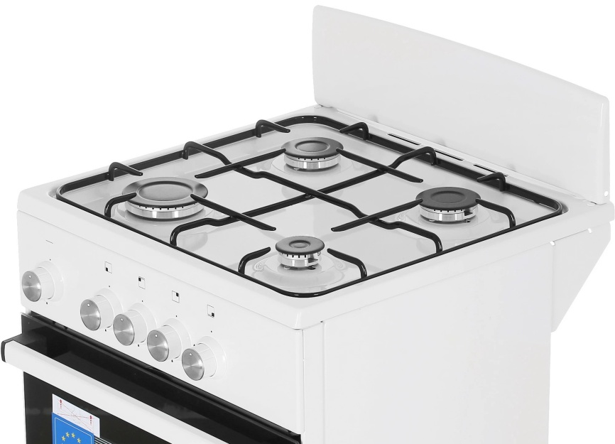 Газовая плита De luxe 5040.48г 50 см, 43 л, 4 конфорки, белый фото 8