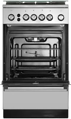 Газовая плита De luxe 5040.40г(кр) ЧР-010 50 см, 46 л, 4 конфорки, серебристый фото 3