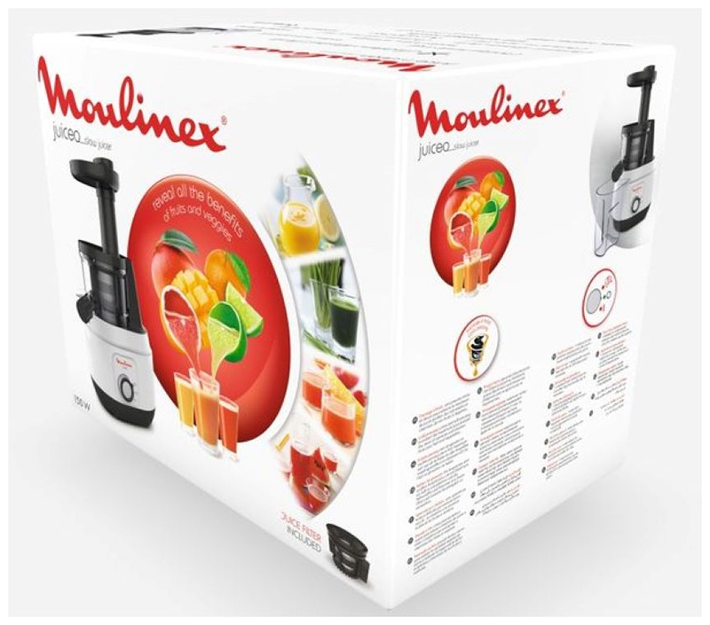 Соковыжималка шнековая Moulinex Соковыжималка шнековая Moulinex Juiceo ZU150110 150 Вт, белый серый фото 15