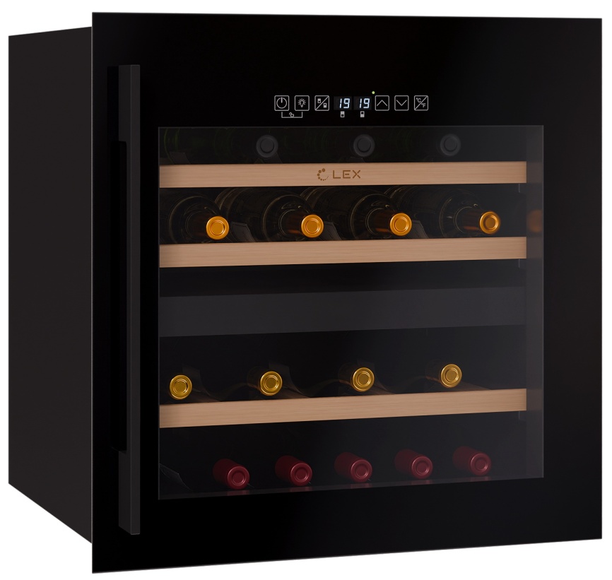 Встраиваемый винный шкаф LEX LWD6036BL dual zone S фото 6