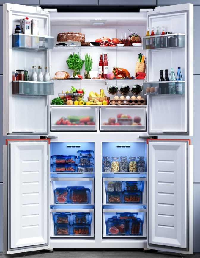 Многокамерный холодильник LEX LCD450WOrID No frost, белый фото 2