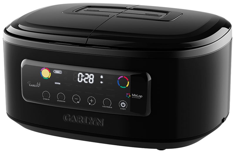 Мультиварка Garlyn MR-Duo 10, две чаши, 14 программ, отсрочка старта, черный фото 2