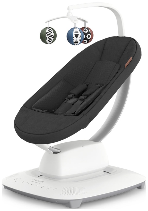 Шезлонг для новорожденных UPPAbaby (4moms) Mamaroo Jake - Charcoal Melange (2001-MRO-EU-JKE) фото 1