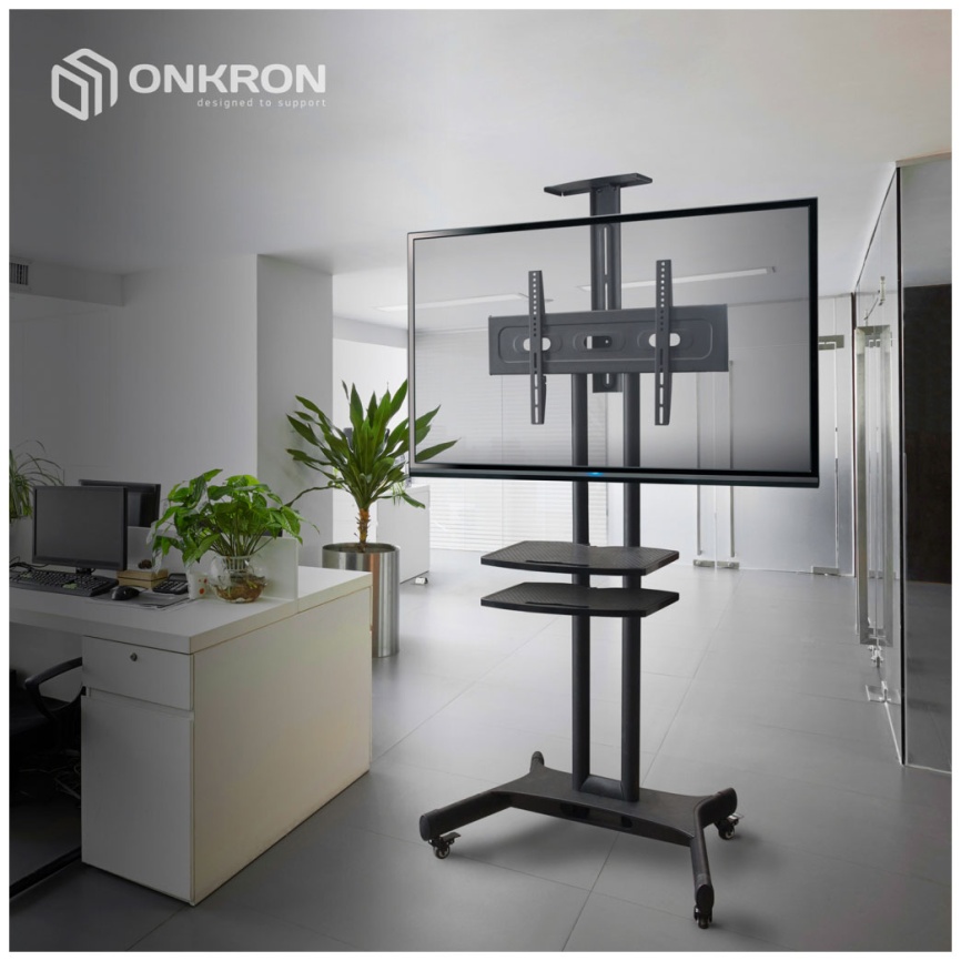 Мобильная стойка под телевизор Onkron TS 1881, чёрная фото 3