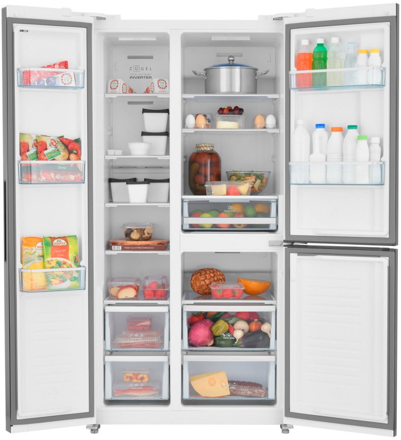 Холодильник Side-by-Side Zugel ZRTD459GW No frost, белый фото 9