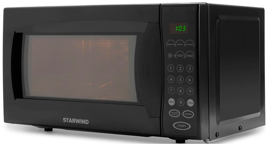 Микроволновая печь - СВЧ Starwind SMW5020, 20 л, 700 Вт, черный фото 2