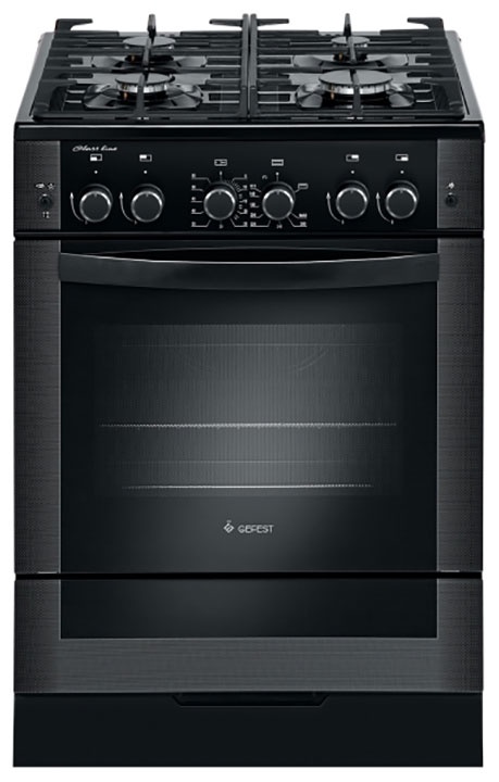 Газовая плита Gefest ПГ 6500-02 0044 60 см, 52 л, 4 конфорки, черный фото 1