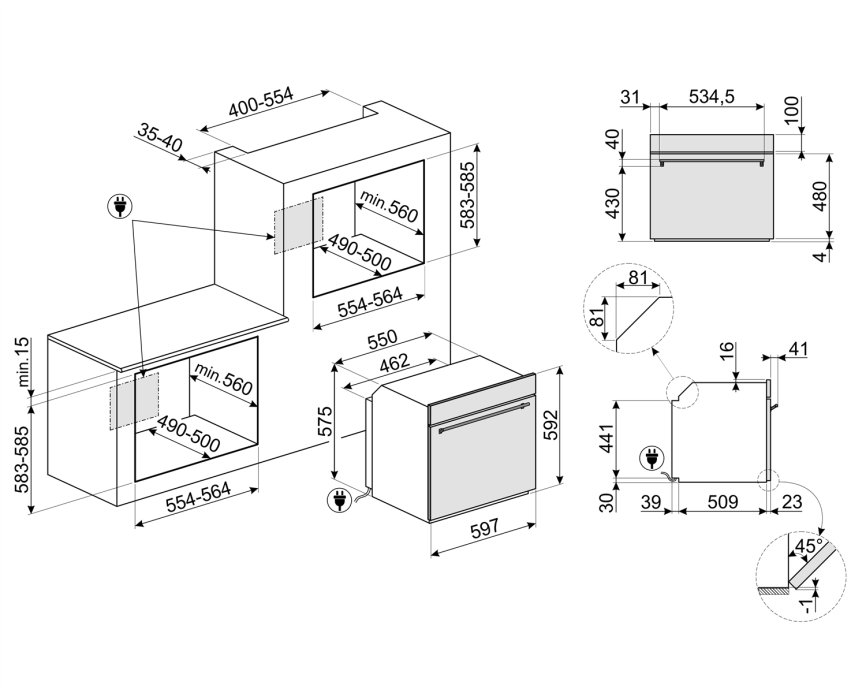 Встраиваемая электрическая духовка SMEG SMEG Classica SO6302TX фото 10
