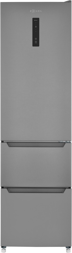 Многокамерный холодильник Zugel ZRFD200X No frost, серый металлик фото 1