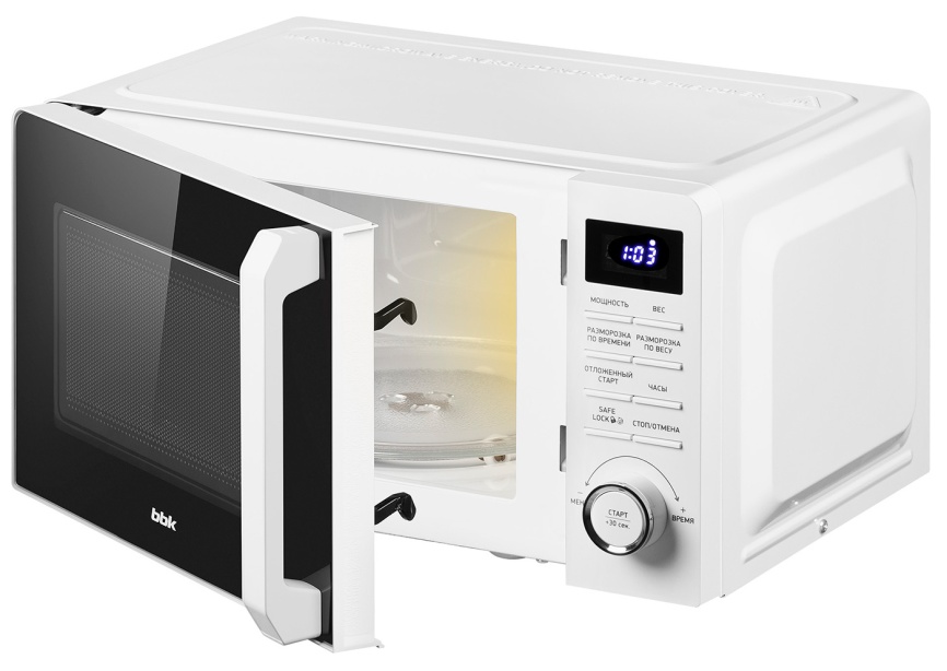 Микроволновая печь - СВЧ BBK 20MWS-720T/W, белый фото 7