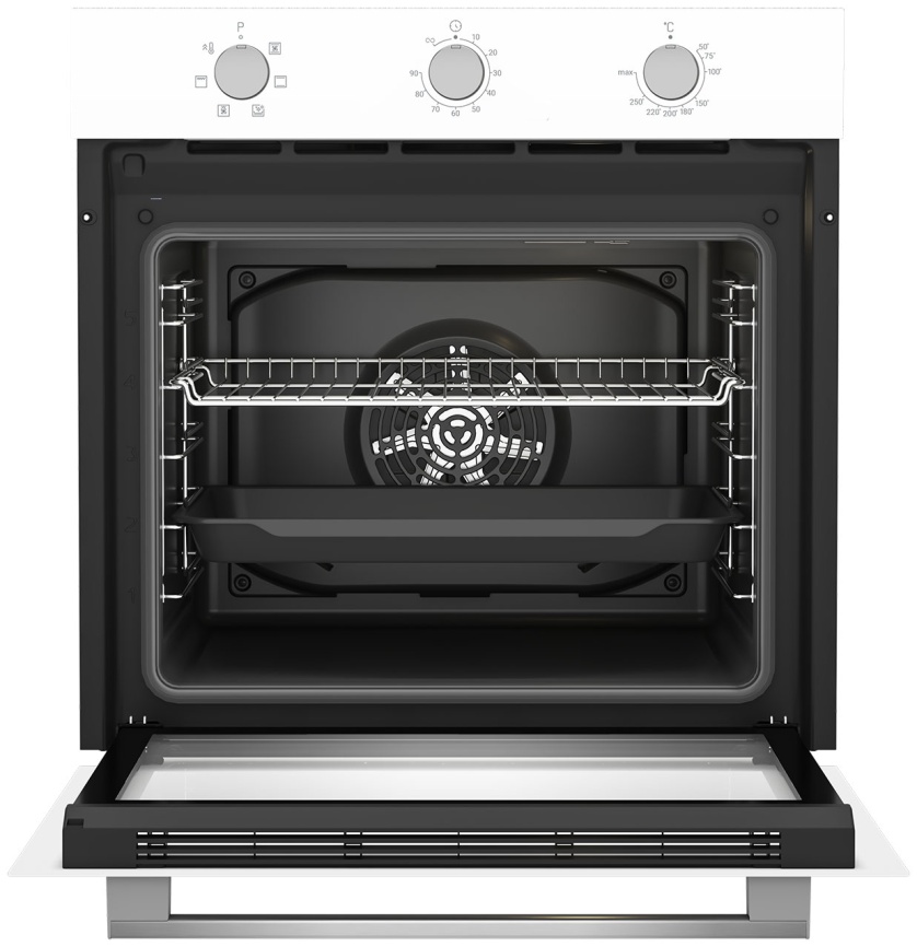 Электрический духовой шкаф Indesit IFE 3634 WH 59 см, 72 л гриль конвекция, белый фото 3