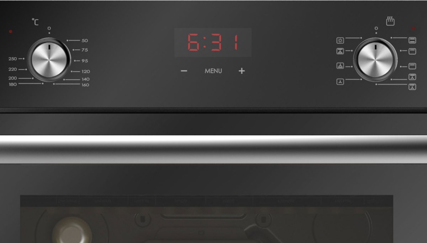 Электрический духовой шкаф Darina 2V5 BDE112 708 B 59 см, 65 л, гриль и конвекция, черный фото 2