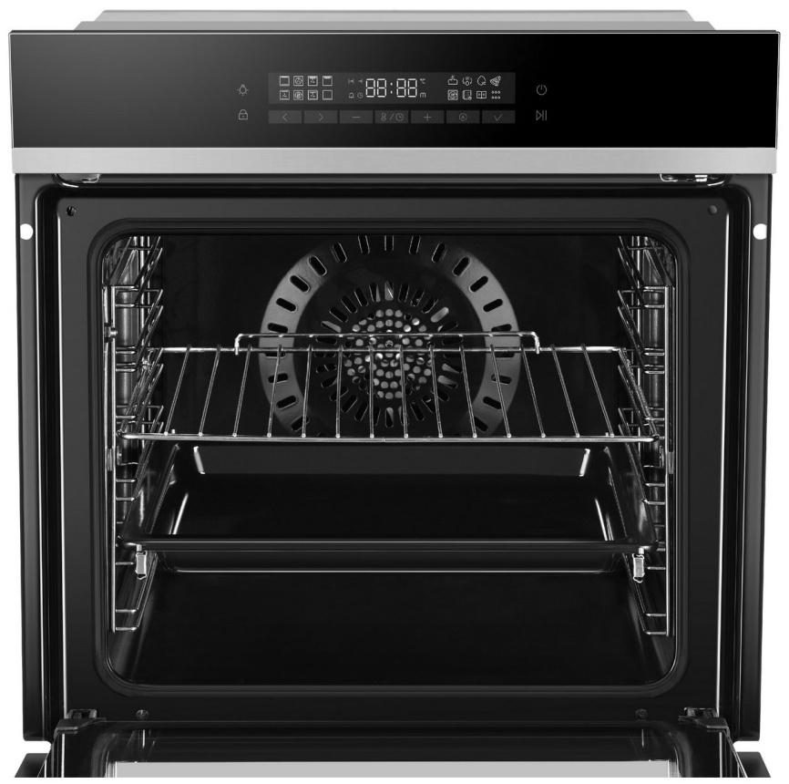 Электрический духовой шкаф Haier HOQ-F5AABX 59 см, 72 л гриль конвекция, серебристый фото 4