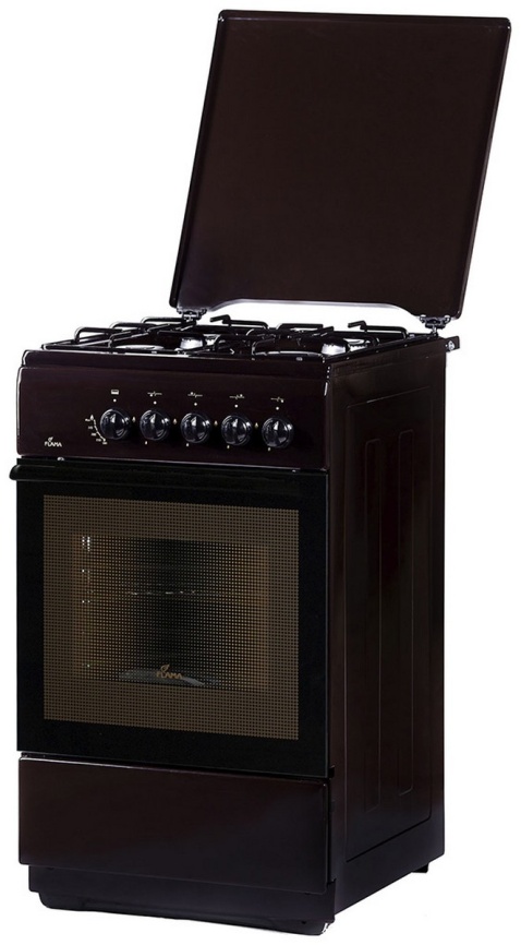 Газовая плита Flama FG 24023 B 50 см, 50 л, 4 конфорки, коричневый фото 1
