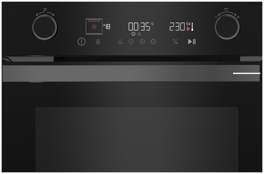 Электрический духовой шкаф Grundig GEKW12400B 59 см, 48 л, гриль и конвекция, черный фото 2