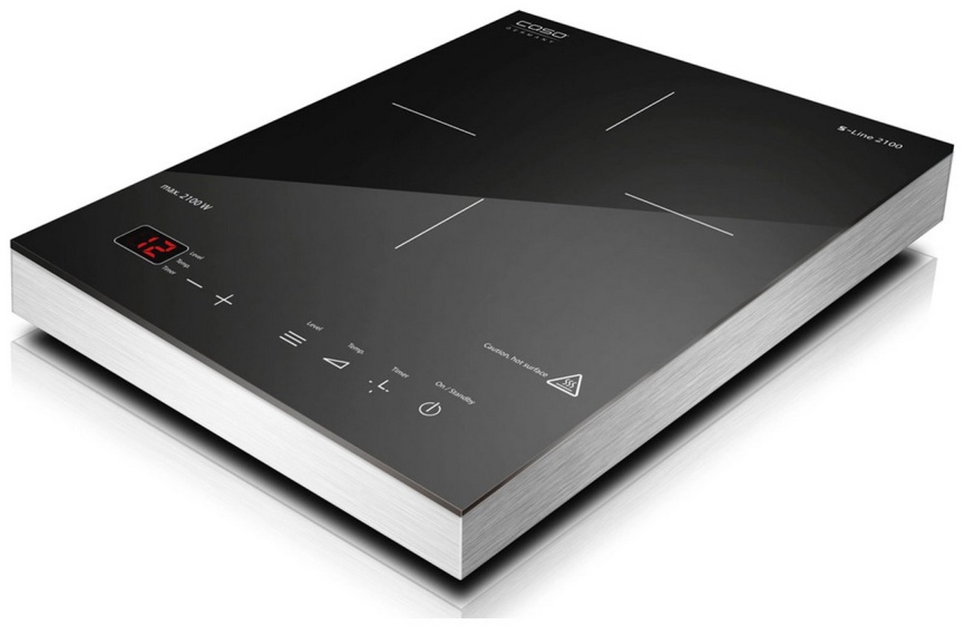 Настольная плита Caso S-Line 2100 27 см, 1 конфорка, серый фото 1