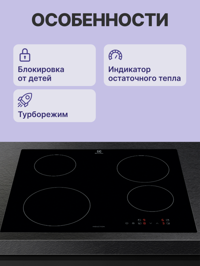 Индукционная варочная поверхность ELECTROLUX LIB60420CK фото 3