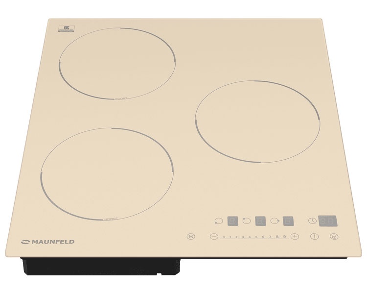 Электрическая варочная панель Maunfeld EVI.453-BG УТ000011954 45 см, 3 конфорки стеклокерамика, бежевый фото 2