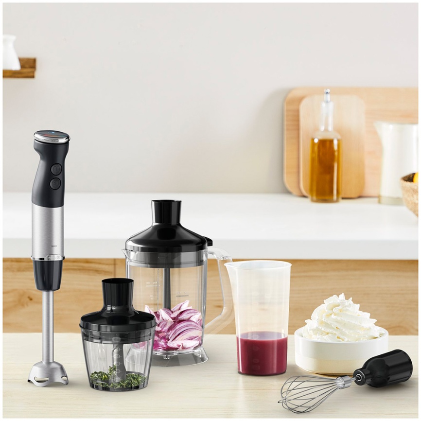 Погружной блендер Moulinex Quickchef+ DD67L810, 20 скоростей,  черный/серый фото 15