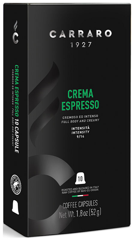 Кофе молотый в капсулах Carraro CREMA ESPRESSO 52 г (система Nespresso) фото 1
