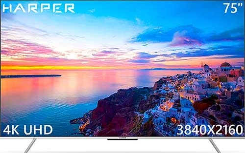 Телевизор Harper 75U770TS, разрешение 3840х2160, 330 кд/м2, IPS фото 1