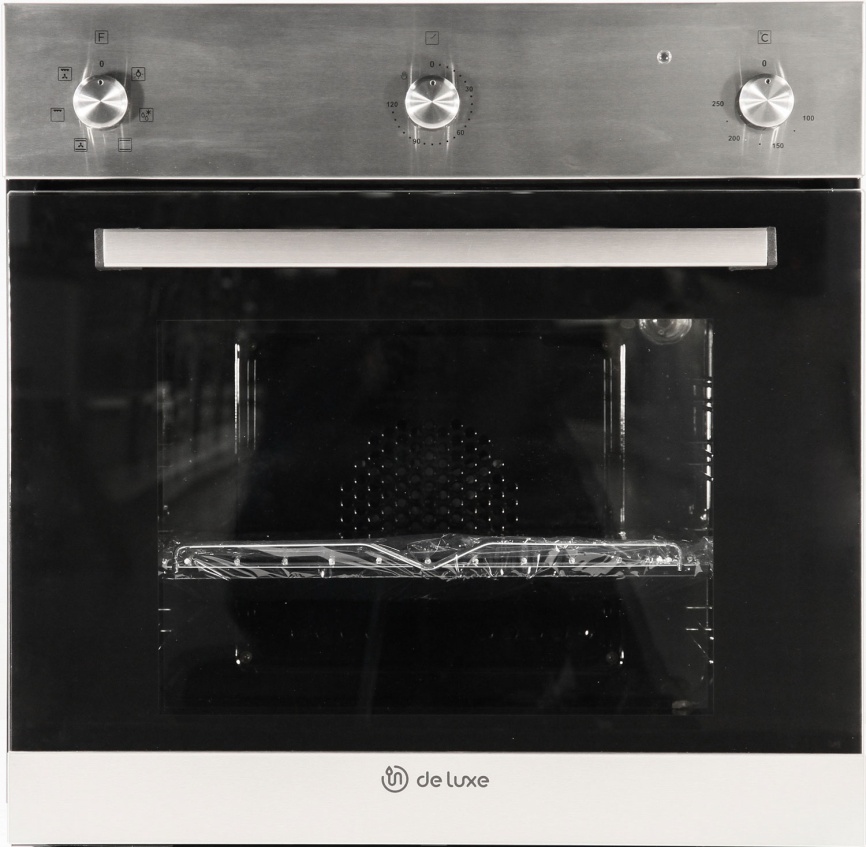Электрический духовой шкаф De luxe 6006.07эшв-300 59 см, 64 л гриль конвекция, серебристый фото 1