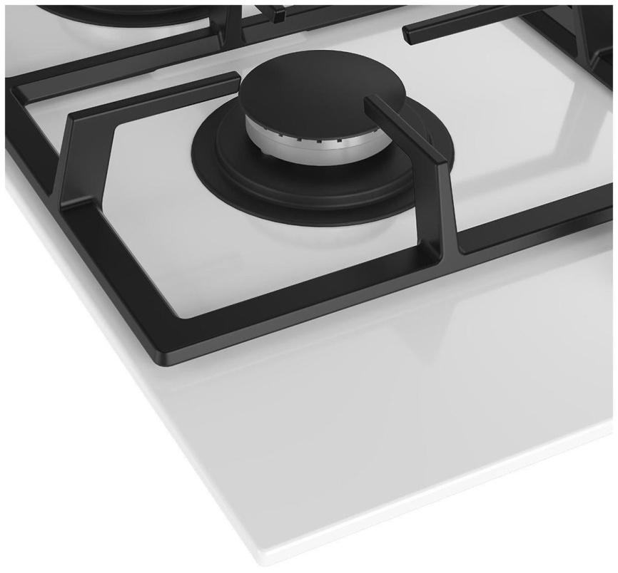 Газовая варочная панель Hotpoint HG 61F/WH 58 см, 4 конфорки электроподжиг газконтроль, белый фото 5