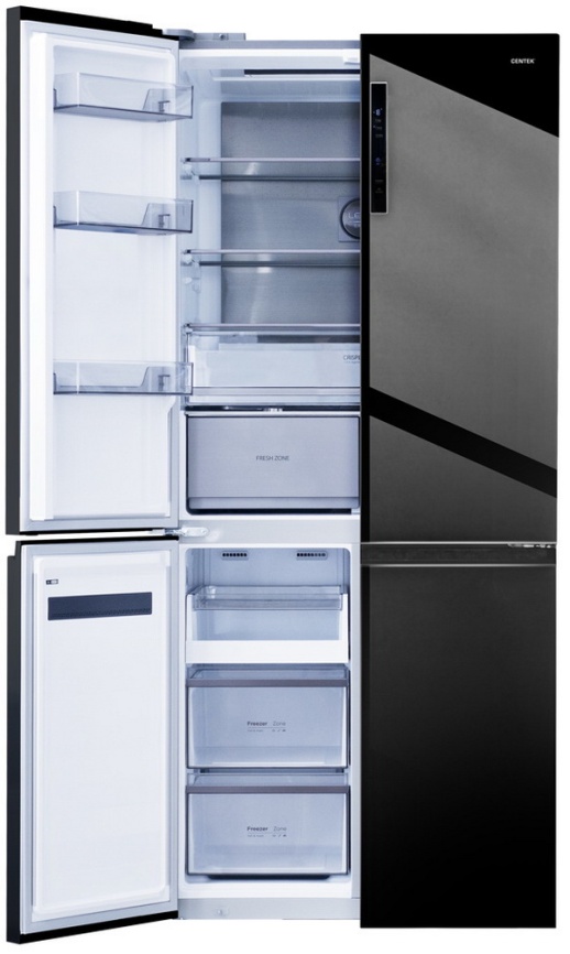 Многокамерный холодильник Centek CT-1746 NF Black Glass фото 3