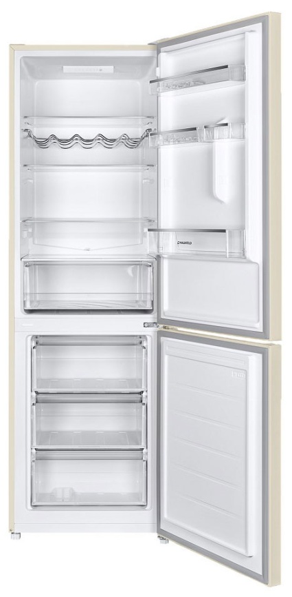 Двухкамерный холодильник Maunfeld MFF185SFBG, бежевый фото 4