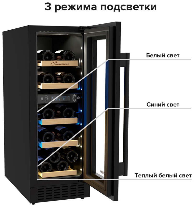 Встраиваемый винный шкаф Libhof CXD-16 Black фото 16