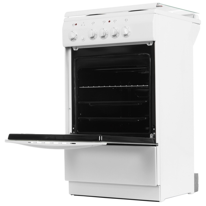 Электроплита De luxe 5004.13э кр 50 см, 4 конфорки, белый фото 5