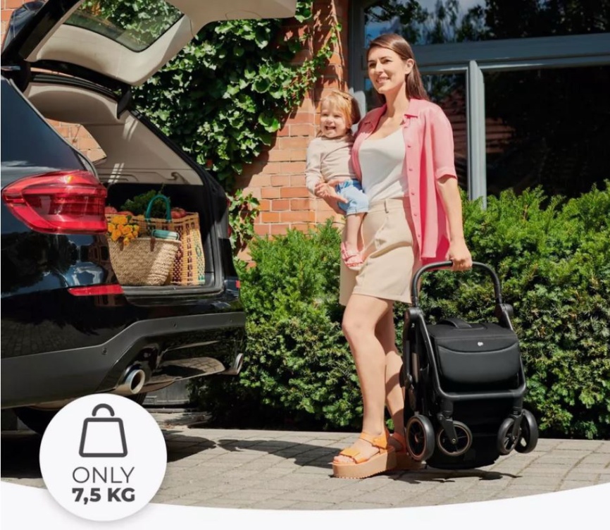 Коляска Ining Baby Коляска Ining Baby FOLD K353 Auto Folding, до 22 кг, складная, черный фото 10