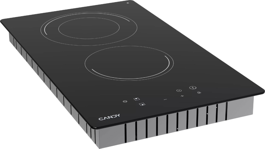 Электрическая варочная панель Candy CHXC32RB 30 см, 2 конфорки стеклокерамика, черный фото 4